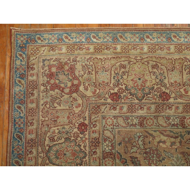 Early 20th Century Pictorial Persian Tabriz Rug rug no.9868 For Sale - Image 5 of 13