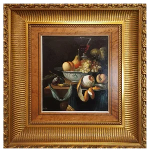 European School Artist, Still Life, Oil on Canvas, 20th Century, Framed