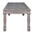 Far Pavilions 1980s Shabby Chic Distressed White Wood Dining Table For Sale - Image 4 of 4