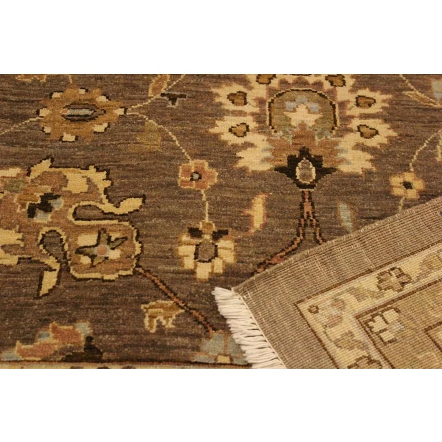 Textile 1990s Boho Chic Lt. Brown/Ivory Hand-Knotted Rug - 9'0 X 11'8 For Sale - Image 7 of 8