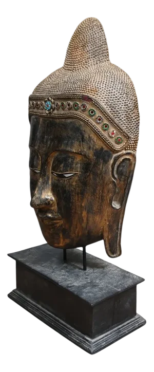 Vintage Burmese Buddha Mask, 1930s