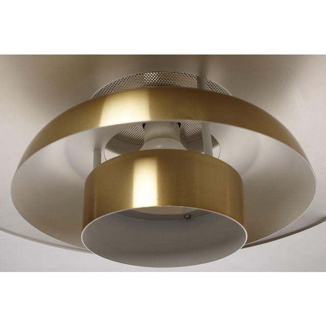 Mid-Century Brass Pendant Light, Denmark, 1980s For Sale - Image 6 of 12