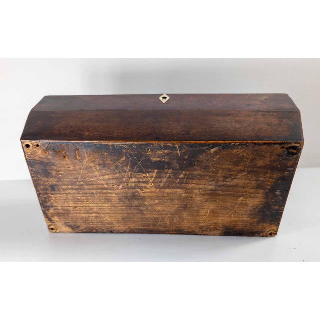 19th Century English Regency Sarcophagus Form Mahogany Tea Caddy Box For Sale - Image 14 of 18