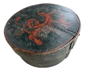 Original Painted Signed and Dated 1818 Pantry Box