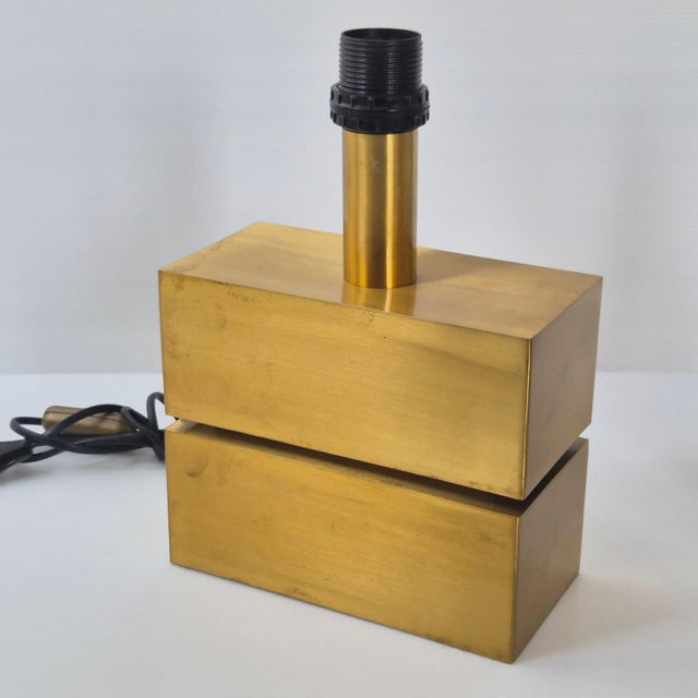 Gold Table Lamps in Brushed Gold Metal from Maison Charles, 1970s, Set of 2 For Sale - Image 8 of 13