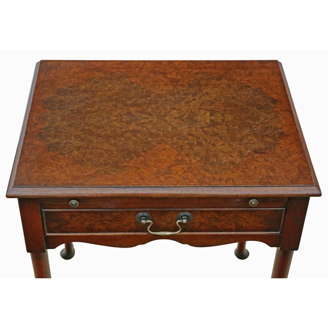 Brown Mid-Century Burr Walnut Bedside Tables from the Savoy Hotel, London, 1950s, Set of 2 For Sale - Image 8 of 13