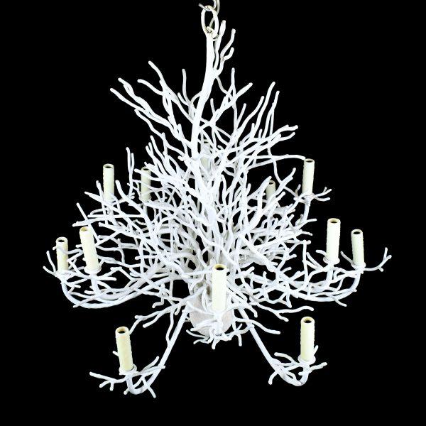 Vintage Faux Coral Large Chandelier For Sale - Image 4 of 5