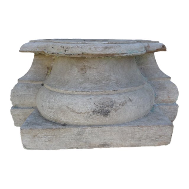 19th Century Architectual Wood Capital For Sale