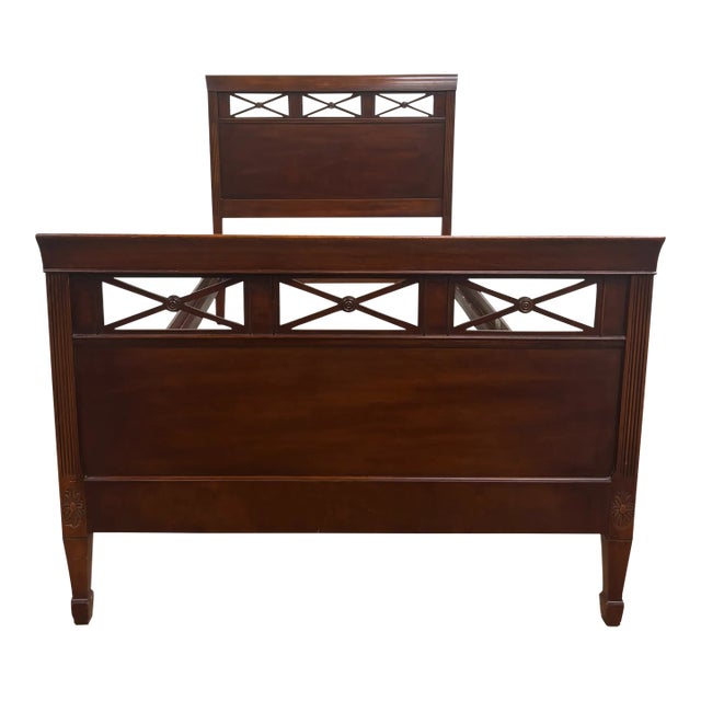 Vintage Kindel Twin Size Sleigh Bed For Sale