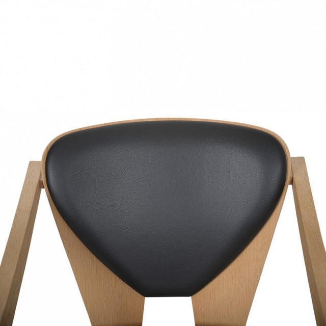 GE460 Butterfly Chair in Oak and Black Leather by Hans Wegner, 2015 For Sale - Image 3 of 18