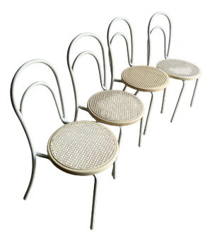 Vintage Metal and Plastic Chairs, Set of 4