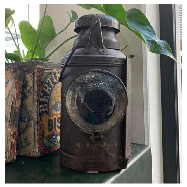 Industrial Antique Station Lamp, 1890s For Sale - Image 3 of 7
