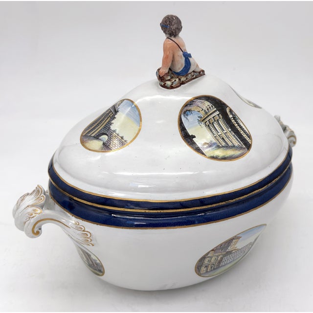 18th Century 18th Century Naples Porcelain Grand Tour Topographical Tureen For Sale - Image 5 of 9