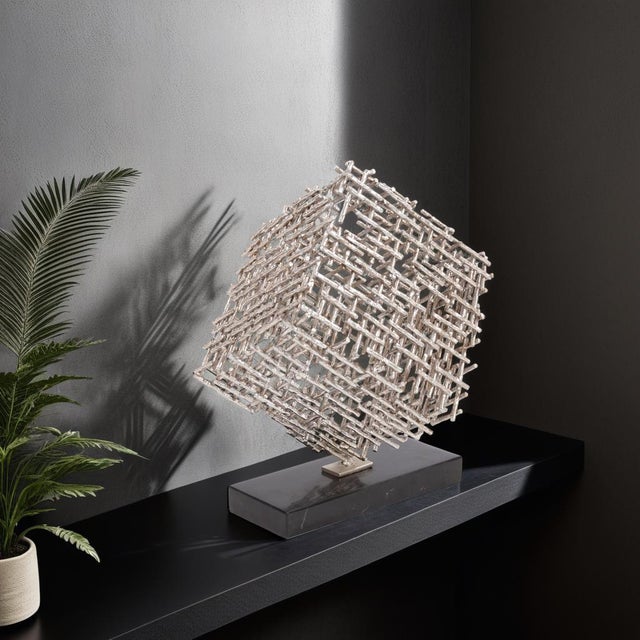Metal Cubist Sculpture For Sale - Image 7 of 7