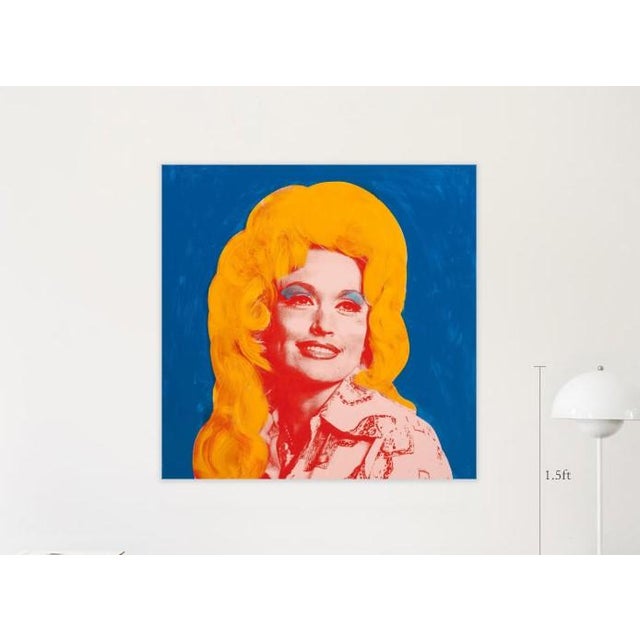 Dolly Parton Pop Art. Acrylic and silkscreen on canvas. Ready to hang with signature at the back.