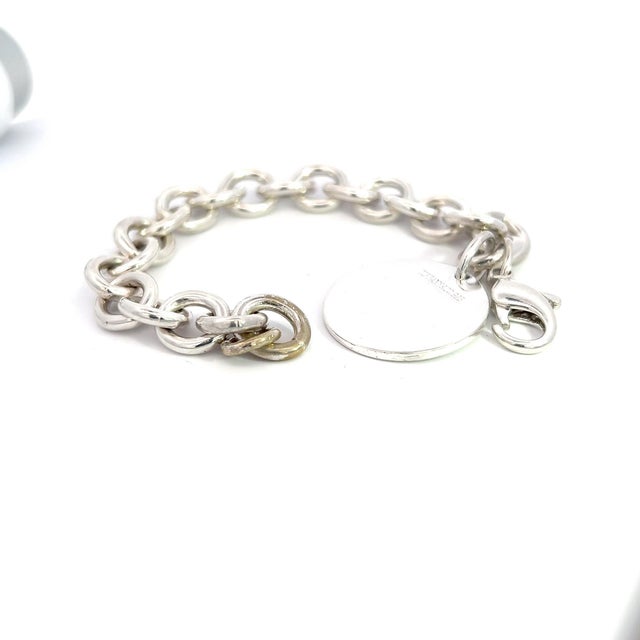 1990s Tiffany & Co Estate Bracelet 6.75" Sterling Silver For Sale In New York - Image 6 of 6