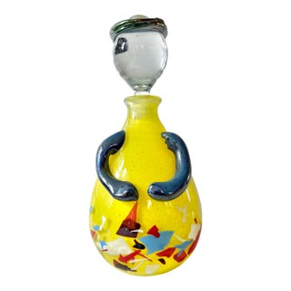 Murano Glass Hand Made Decanter Signed and Dated by Artist For Sale