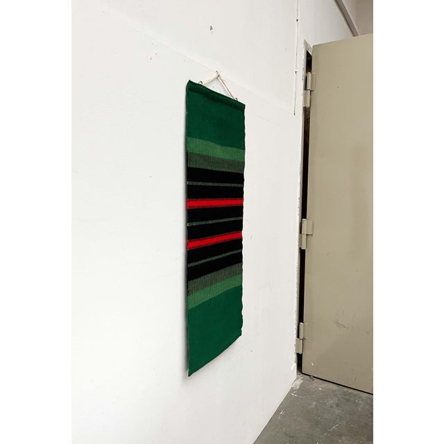 Black Mid-Century Modern Wall Hanging Tapestry in Wool, Finland, 1960s For Sale - Image 8 of 18