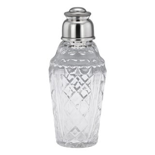 20th Century English Silver & Cut Glass Cocktail Shaker from Mappin & Webb, 1949 For Sale