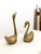 Mid-Century Modern Pair of Vintage Brass Swan Figurines Decorative Statues McM, Postmodern Decor For Sale - Image 3 of 6