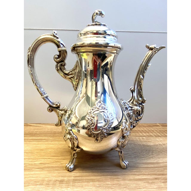 Louis XV Style Rocaille Silver Metal Coffee Pot, 1890s For Sale - Image 4 of 15
