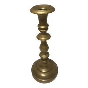 19th Century Solid Brass Candle Holder Candlestick