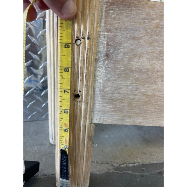 Vintage Faux Pencil Rattan Twin Headboard Set, Wood For Sale - Image 10 of 12