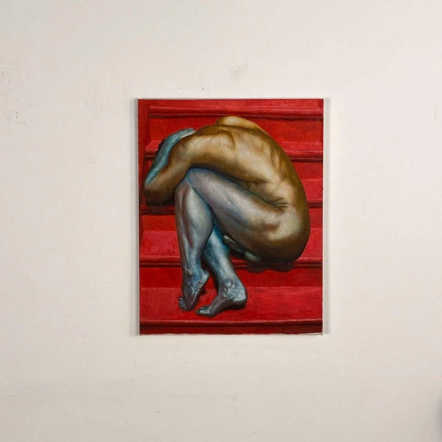 Curious Modernist Nude in Bright Palette For Sale In San Francisco - Image 6 of 6