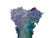 Purple Purple Blue Green Crystal Glass Orchid Blossom Vase Display Art For Sale - Image 8 of 13