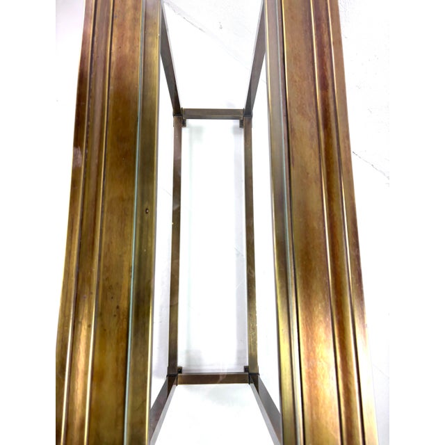1980s Mid-Century Vintage Solid Brass Console by Mastercraft For Sale - Image 5 of 10