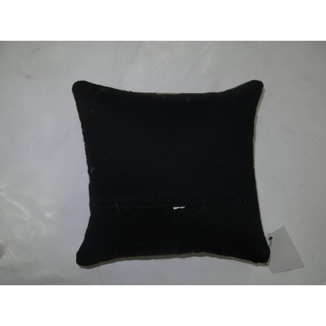 Persian Zabihi Collection Worn Soumac Flat-Weave Pillow For Sale - Image 3 of 5