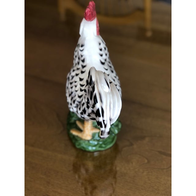 Fitz and Floyd Vintage 1992 Fitz & Floyd Black Speckled Roosters- Set of 2 For Sale - Image 4 of 7