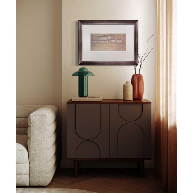 Frank Lloyd Wright Frank Lloyd Wright “Thomas Hardy House” Framed Limited Edition Lithograph, Racine Wisconsin For Sale - Image 4 of 7