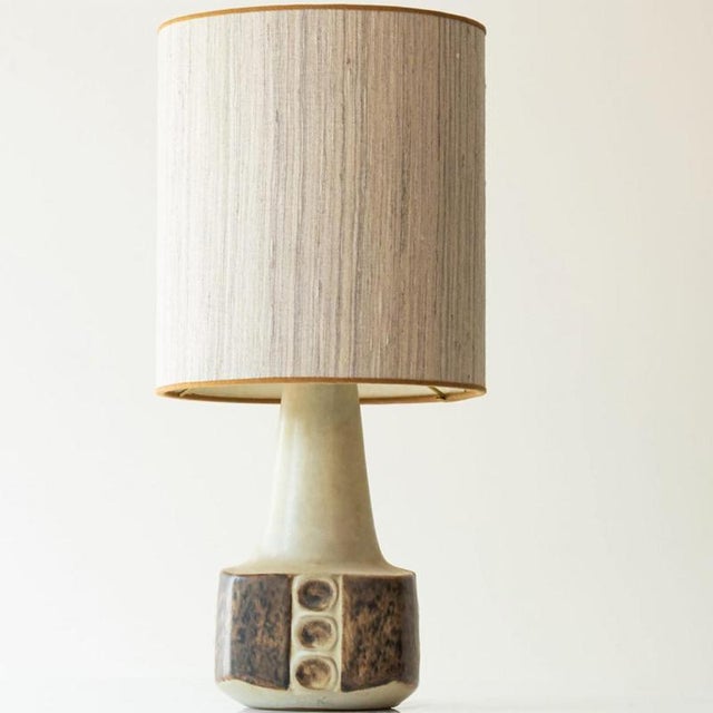 Beige Ceramic Table Lamp from Søholm, Denmark, 1960s For Sale - Image 8 of 10