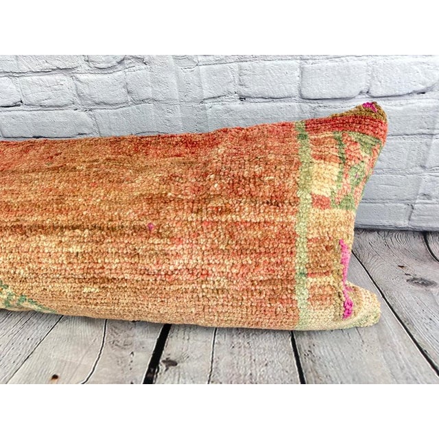 Turkish 14 x 35 Lumbar Rug Pillow Turkish Radiance Turkish Pillow Cushion Cover For Sale - Image 3 of 4
