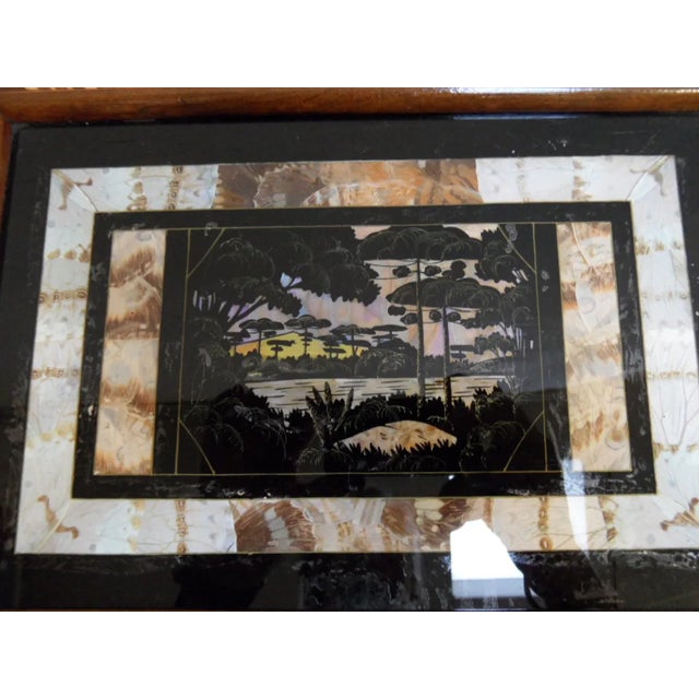 Wood Vintage Mahogany Tray with Inlay, 1950s For Sale - Image 7 of 9