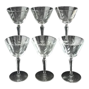 Mid Century Martini - Cocktail - Champagne Coupes - Set of 6