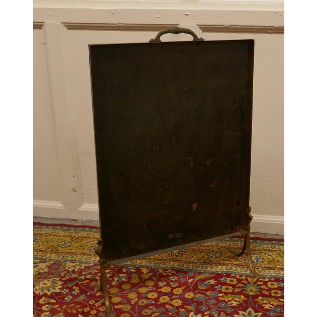 Vintage Brass Fire Screen, 1930 For Sale - Image 4 of 5