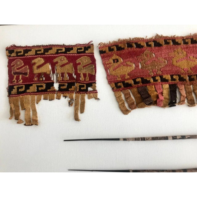 Two Framed Pre-Columbian Textile and Tools - Pair For Sale In Atlanta - Image 6 of 12