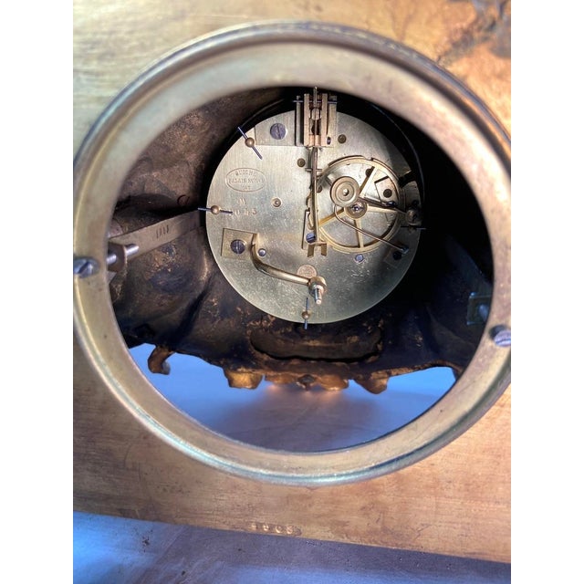 1860s Japy Freres Louis XVI Gold Bronze Sevres Clock For Sale - Image 12 of 18