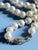 Napier Vintage Mid Century Glass Faux Pearl Necklace With Filigree Fishhook Clasp For Sale - Image 4 of 6