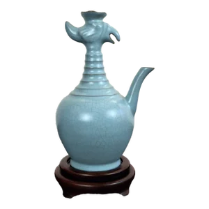 Chinese Porcelain Ru Yao Roosterhead Ewer