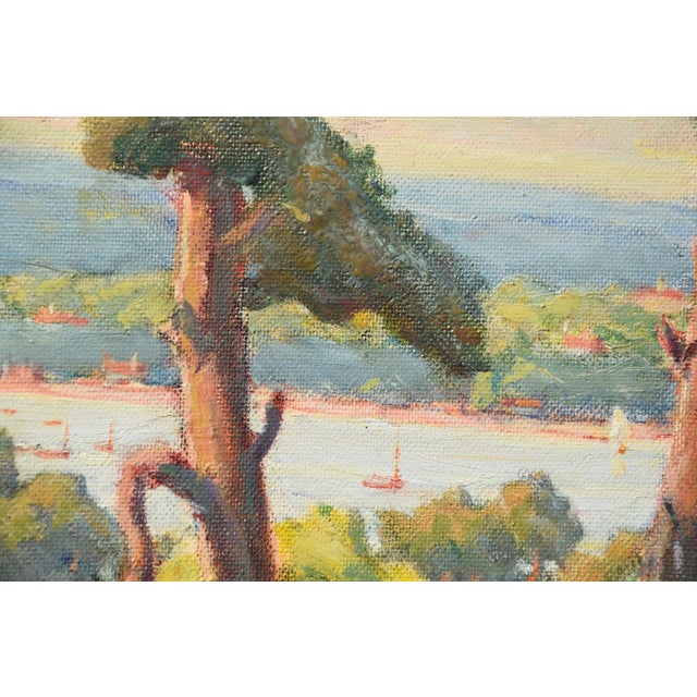 Wilhelm Wilcke, View of Schwanenwerder (Berlin), 1950s, Oil Painting on Canvas, Framed For Sale - Image 4 of 10