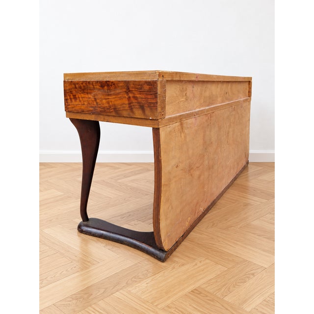 Brown Vintage Art Deco Console Table in Briar Wood, 1930s For Sale - Image 8 of 10