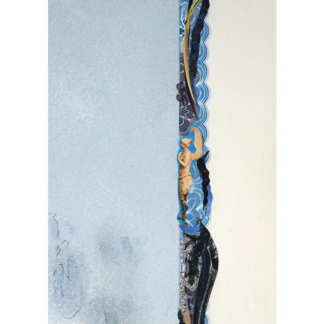 Blue "I've Already Left Home" Satirical Bond Paperwork Collage by Mickey "Kano" Kane For Sale - Image 8 of 8