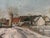 1920s Ludvig Jacobsen, Snowy Village Path, Oil Painting on Canvas For Sale - Image 5 of 12