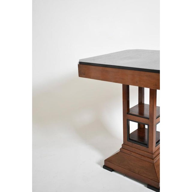 1920s Amsterdam School Pedestal Table, 1920s For Sale - Image 5 of 6