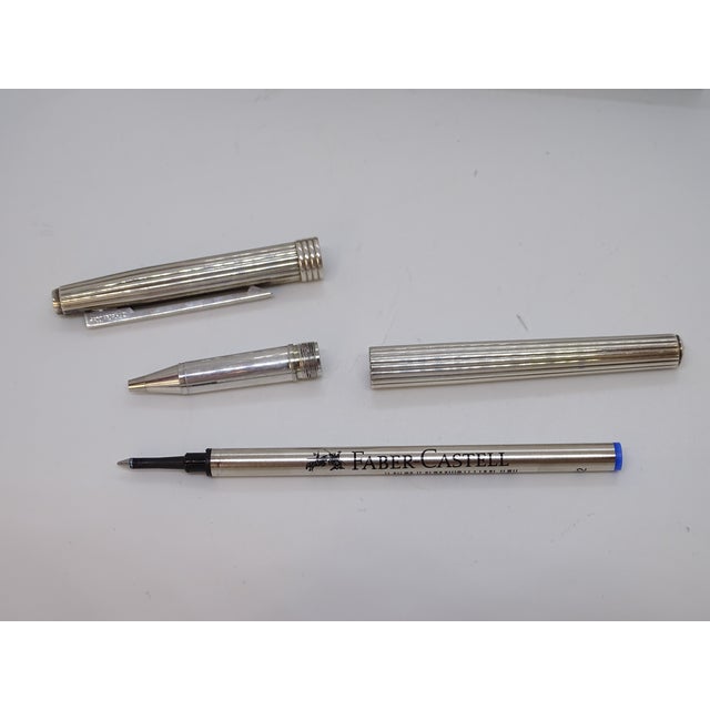 Grooved Ballpoint Pen in Silver-Plated Metal from Dior, 1970s For Sale - Image 6 of 18