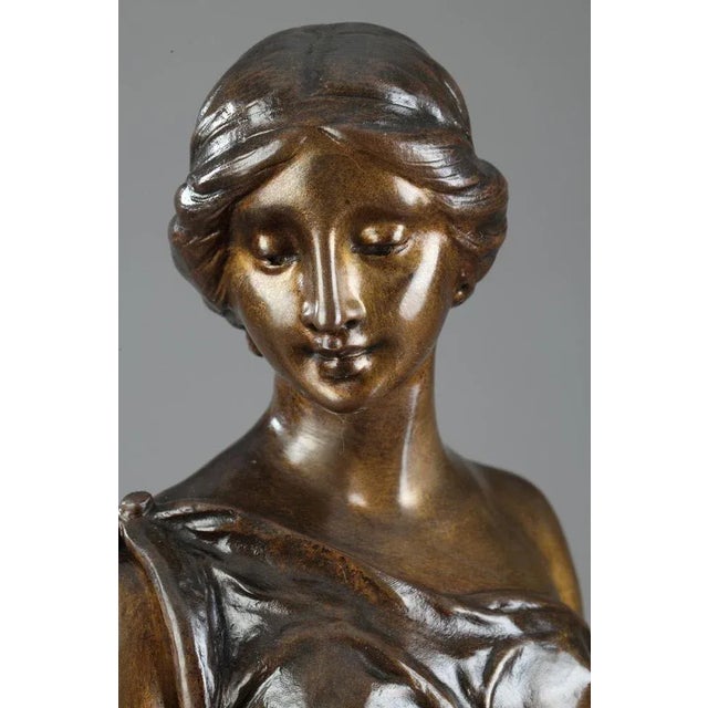 Metal Sylvain Kinsburger, Young Women with Flowers, Sculpture For Sale - Image 7 of 17