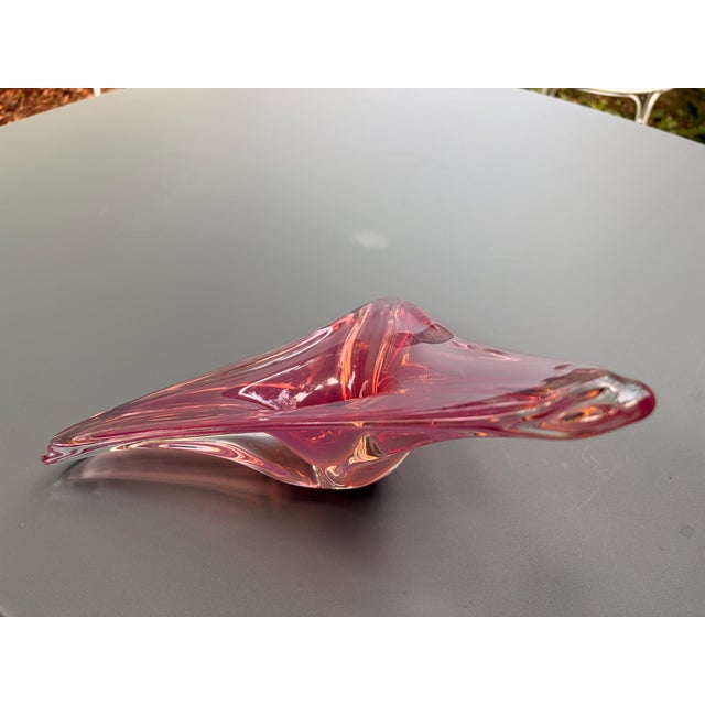 Mid-Century Art Glass Crystal Centerpiece from Val Saint Lambert, 1960s For Sale - Image 3 of 5